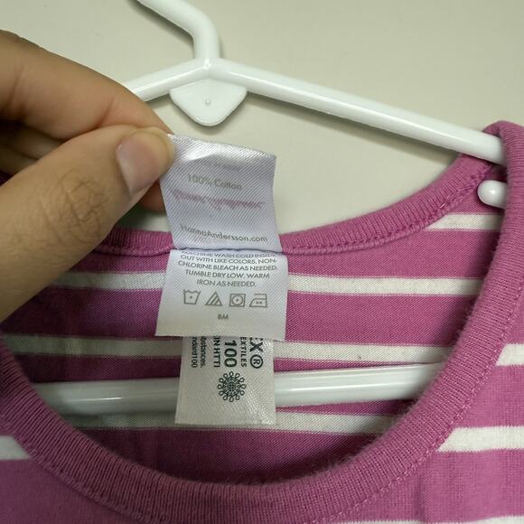 Hanna Andersson Dress Girls Size 10 Colorful Spring Striped Rainbow Pockets - Picture 5 of 6